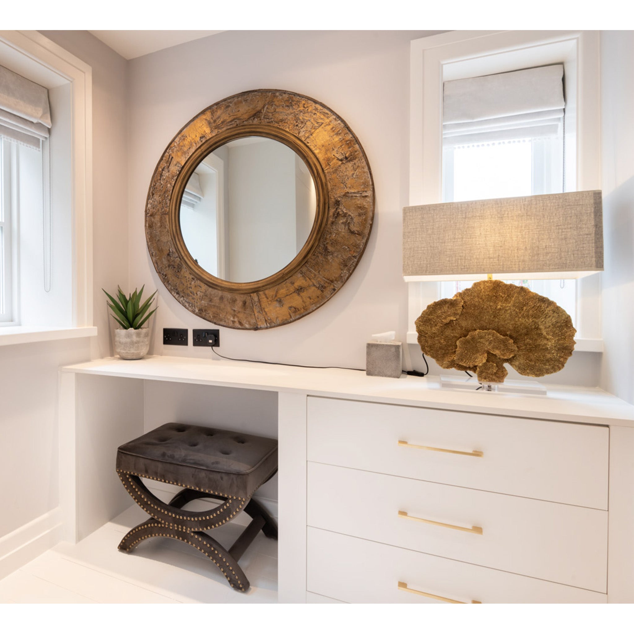 Gold Coral Base Detail Lamp